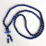 6mm Lapis Lazuli 108 Beads Tassel Necklace Bracelet Spirituality