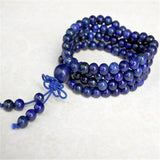 6mm Lapis Lazuli 108 Beads Tassel Necklace Bracelet Spirituality