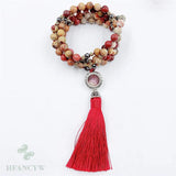 Egg Yolk Beads Tassel Necklace Bracelet for Spirituality