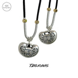 999 Pure Silver Necklace Fengshui Pendant For Women Change Luck Sweater Chain