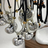 999 Pure Silver Necklace Fengshui Pendant For Women Change Luck Sweater Chain