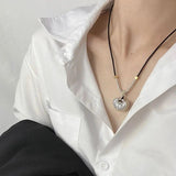 999 Pure Silver Necklace Fengshui Pendant For Women Change Luck Sweater Chain