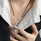 999 Pure Silver Necklace Fengshui Pendant For Women Change Luck Sweater Chain
