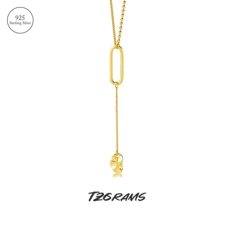 S925 Sterling Silver Long Necklace For Women Sweater Chain
