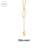 S925 Sterling Silver Long Necklace For Women Sweater Chain