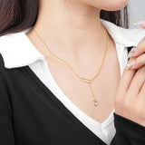 S925 Sterling Silver Long Necklace For Women Sweater Chain