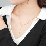 S925 Sterling Silver Long Necklace For Women Sweater Chain
