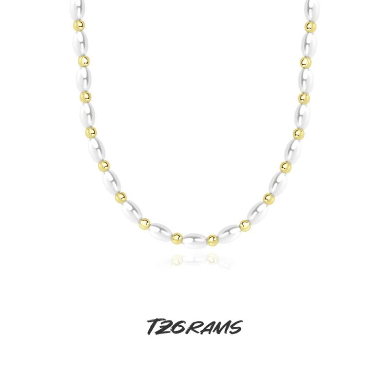 S925 Sterling Silver Pearl Beaded Chocker Necklace