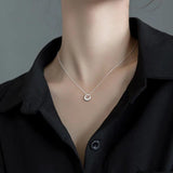 Choker Necklaces Women Solid 925 Silver Velvet Suede Short Collares Jewelry