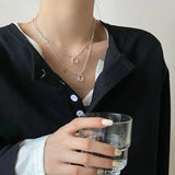 925 Sterling Silver Bear Donut Ring Pendant Necklace for Women