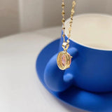 925 Silver Zircon Pendant Necklace Shine Light Aesthetics Party Jewelry