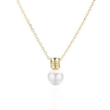 925 Silver Light Bulb Shell Pearl Pendant Necklace Women