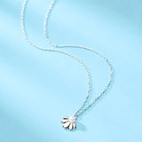925 Sterling Silver Shell Pearl Pendant Necklace