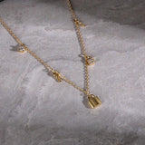 Sterling Silver Love Locks Geometric Necklace