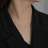 Sterling Silver Love Locks Geometric Necklace