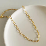 925 Silver Wide Chain Choker Necklace for Women