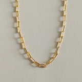 925 Silver Wide Chain Choker Necklace for Women