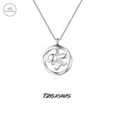 S925 Silver Running Rabbit Necklace Glossy Clavicle Chain
