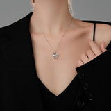S925 Silver Running Rabbit Necklace Glossy Clavicle Chain