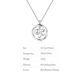 S925 Silver Running Rabbit Necklace Glossy Clavicle Chain