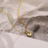 Vintage Lock Necklace Heart Pendant