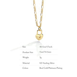 Vintage Lock Necklace Heart Pendant