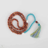 8mm Sandalwood Turquoise Bead Necklace Chakra Colorful Pray Easter