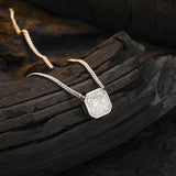 925 Silver Diamond Necklace Platinum-Plated Tank Chain