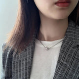 925 Silver Gypsophila Chain Choker Round Bead Necklace for Women
