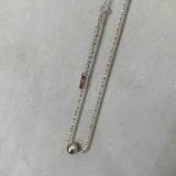 925 Silver Gypsophila Chain Choker Round Bead Necklace for Women