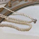 925 Silver Small Pearl Choker Necklace Classic Jewelry