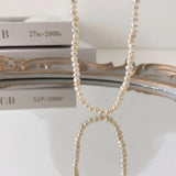 925 Silver Small Pearl Choker Necklace Classic Jewelry