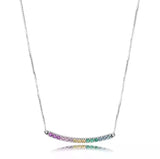 925 Silver Hearts Pendant Circle Necklace For Women