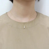 Sterling Silver Perfume Bottle Necklace with Zircon for Women