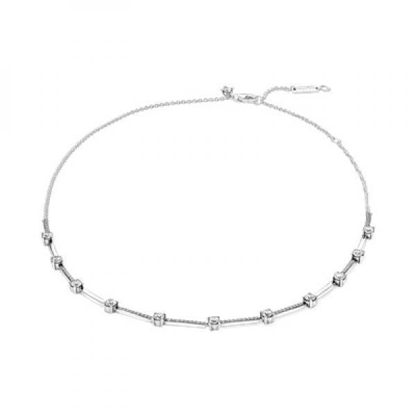 925 Silver Pan Necklace Crystal Couple DIY Wedding Jewelry
