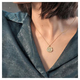 925 Silver Plated Elephant Coin Pendant Necklace for Women