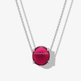 925 Sterling Silver Necklace Four Beads Charm Silver Necklace