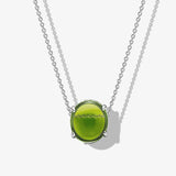 925 Sterling Silver Necklace Four Beads Charm Silver Necklace