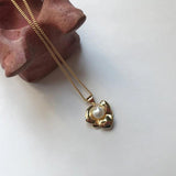 925 Silver Pearl Pendant Necklace Original Design