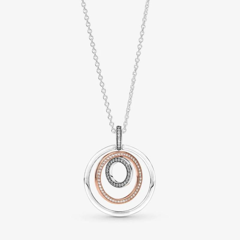 S925 Silver Pandora DIY Loop Necklace for Women's Anniversary