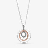 S925 Silver Pandora DIY Loop Necklace for Women's Anniversary