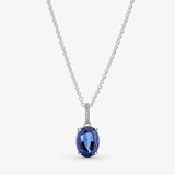 Women's 925 Silver Hearts Pendant Circle Necklace