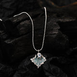 S925 Sterling Silver Diamond Pleated Necklace
