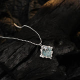 S925 Sterling Silver Diamond Pleated Necklace