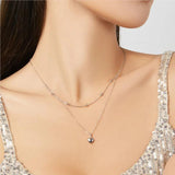 925 Sterling Silver Heart Pendant Necklace Original Chain Women Gift EFN168