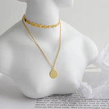 925 Silver Double Layer Pendant Necklace Chain for Women