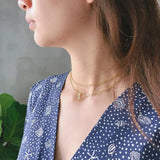 925 Silver O T Buckle Layer Chain Necklace Women's Silver Jewelry
