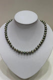 Green Potato Shape Freshwater Pearl Necklace 8x9mm