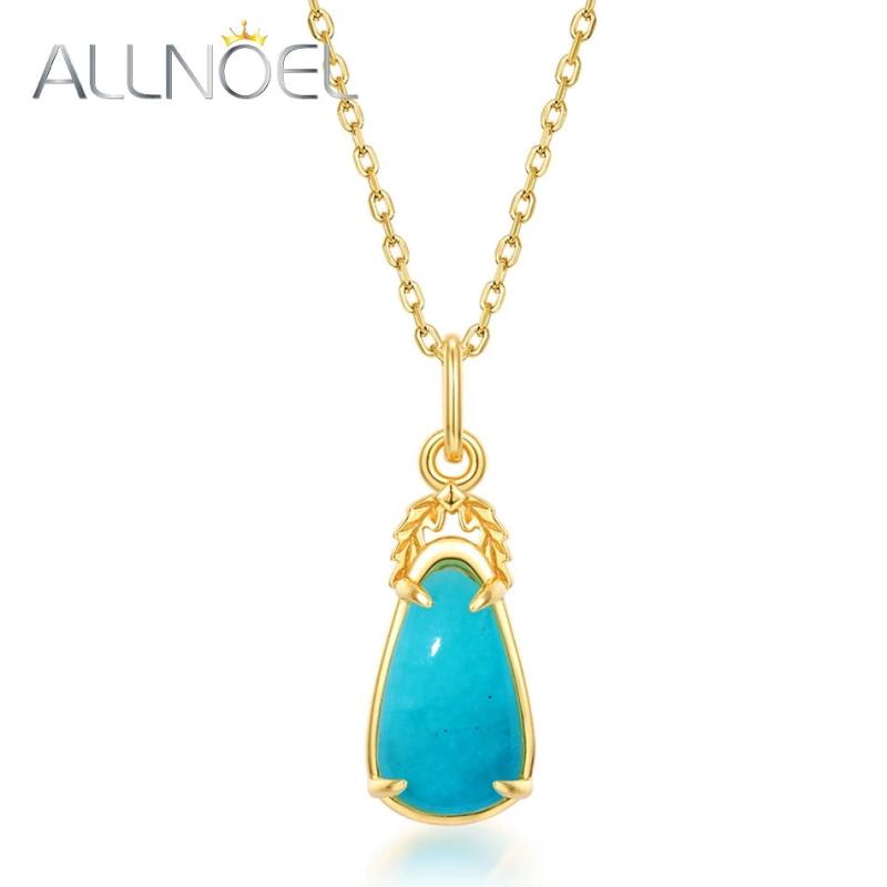 Amazonite Water Drop Pendant Necklace for Women