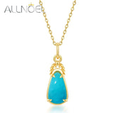 Amazonite Water Drop Pendant Necklace for Women